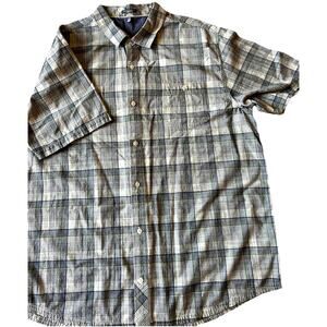 Toad & Co Shirt Mens 2XL Plaid Short Sleeve Recycled Cotton Eco Gorpcore Outdoor